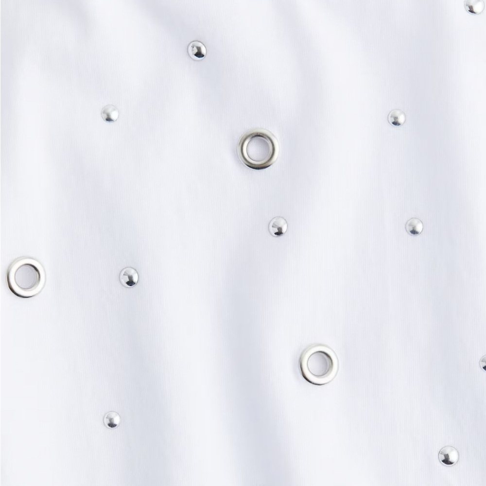White Grommet Women's Top - Picture 2 of 3